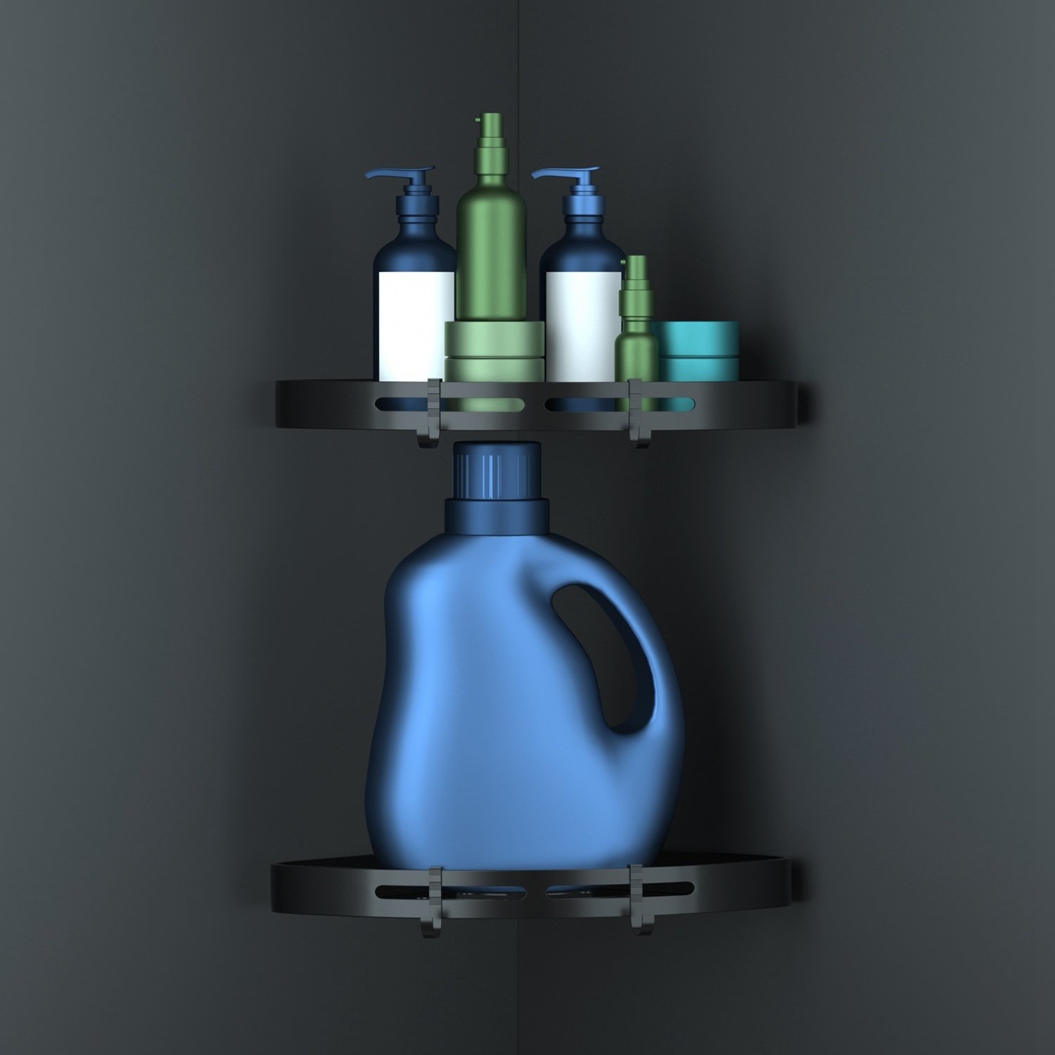 2Pcs Corner Shower Caddy Shelf Adhesive Bathroom Wall Mounted Storage Racks Aluminum Organizers For Bathroom Toilet Kitchen Dorm - Image 10