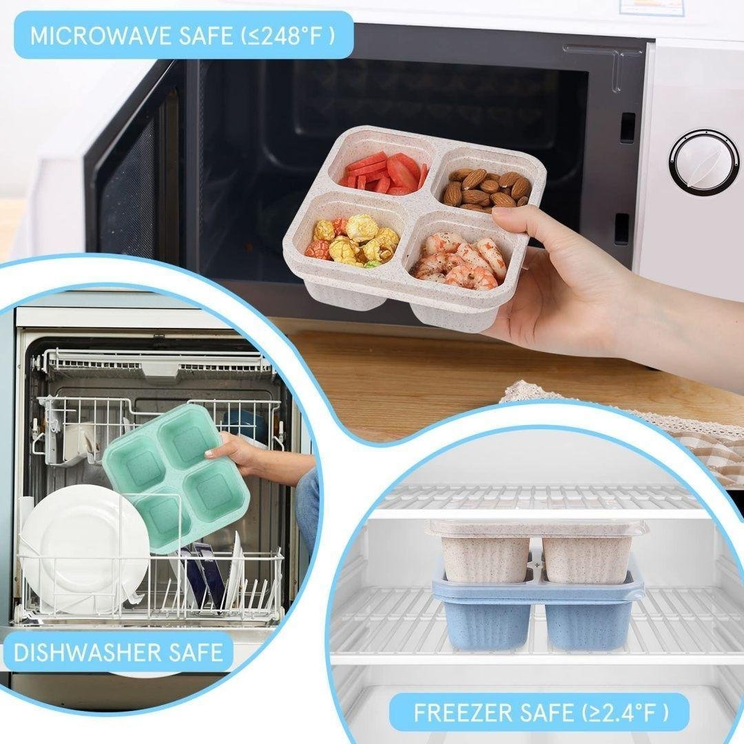 Portable Four-compartment Environmentally Friendly Daily Use Lunch Box - Image 10