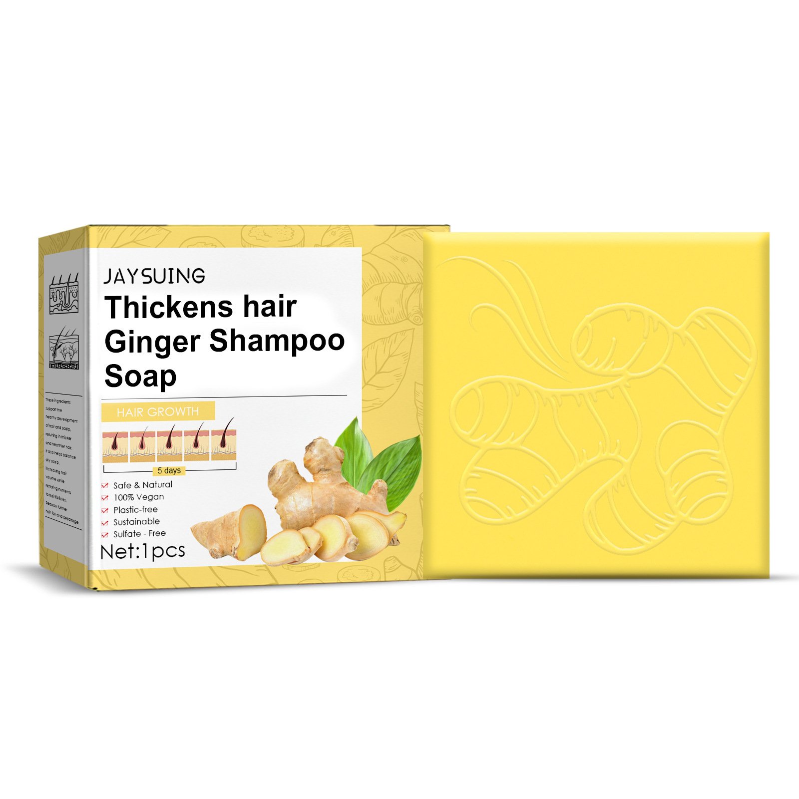 Ginger Dense Hair Shampoo Soap - Image 2